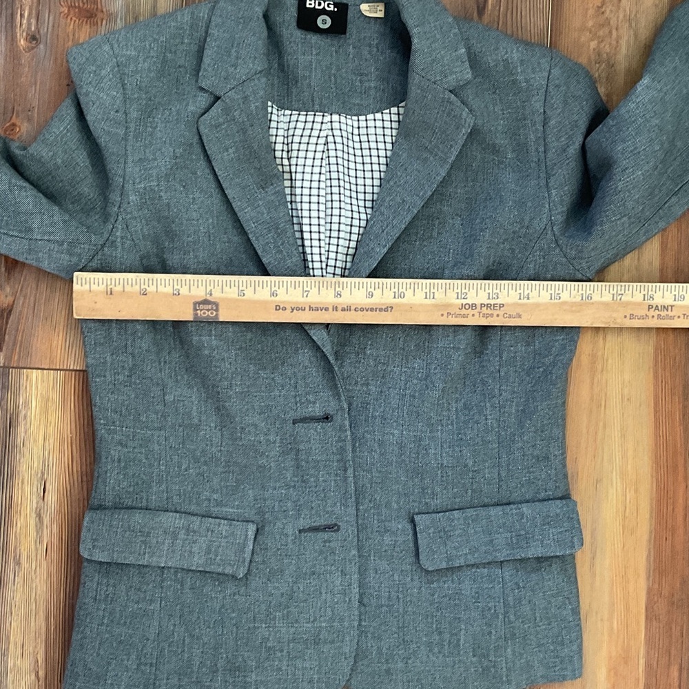 BDG Gray Two-Button Women's Blazer Small - Picture 5 of 6
